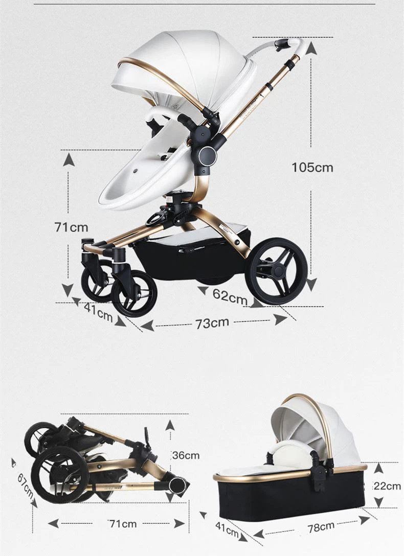 egg shape aluminum baby stroller